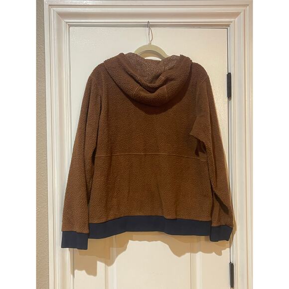 Brown Patagonia Women's Shearling Fleece Hooded Large - Picture 5 of 9